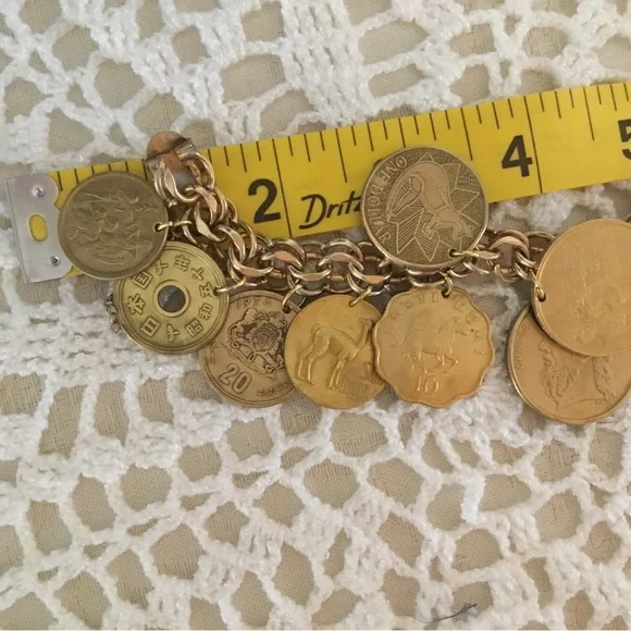🌹Host Pick- Gold 15 Coin Heavy Charm Bracelet/ ELCO 1/20,12 K Gold Filled - Picture 11 of 16